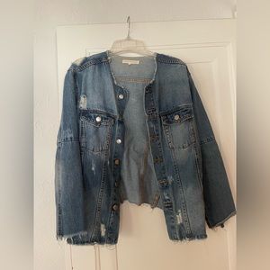 Distressed Jean jacket